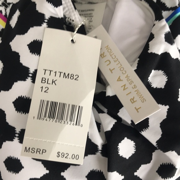 Trina Turk ONYX IKAT SCARF TANKINI Top - Picture 16 of 16